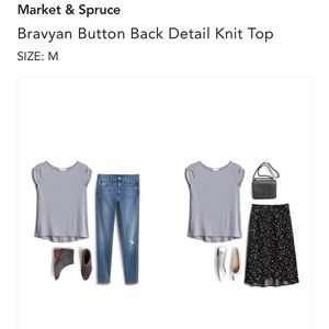 NWT Market and Spruce button detail top